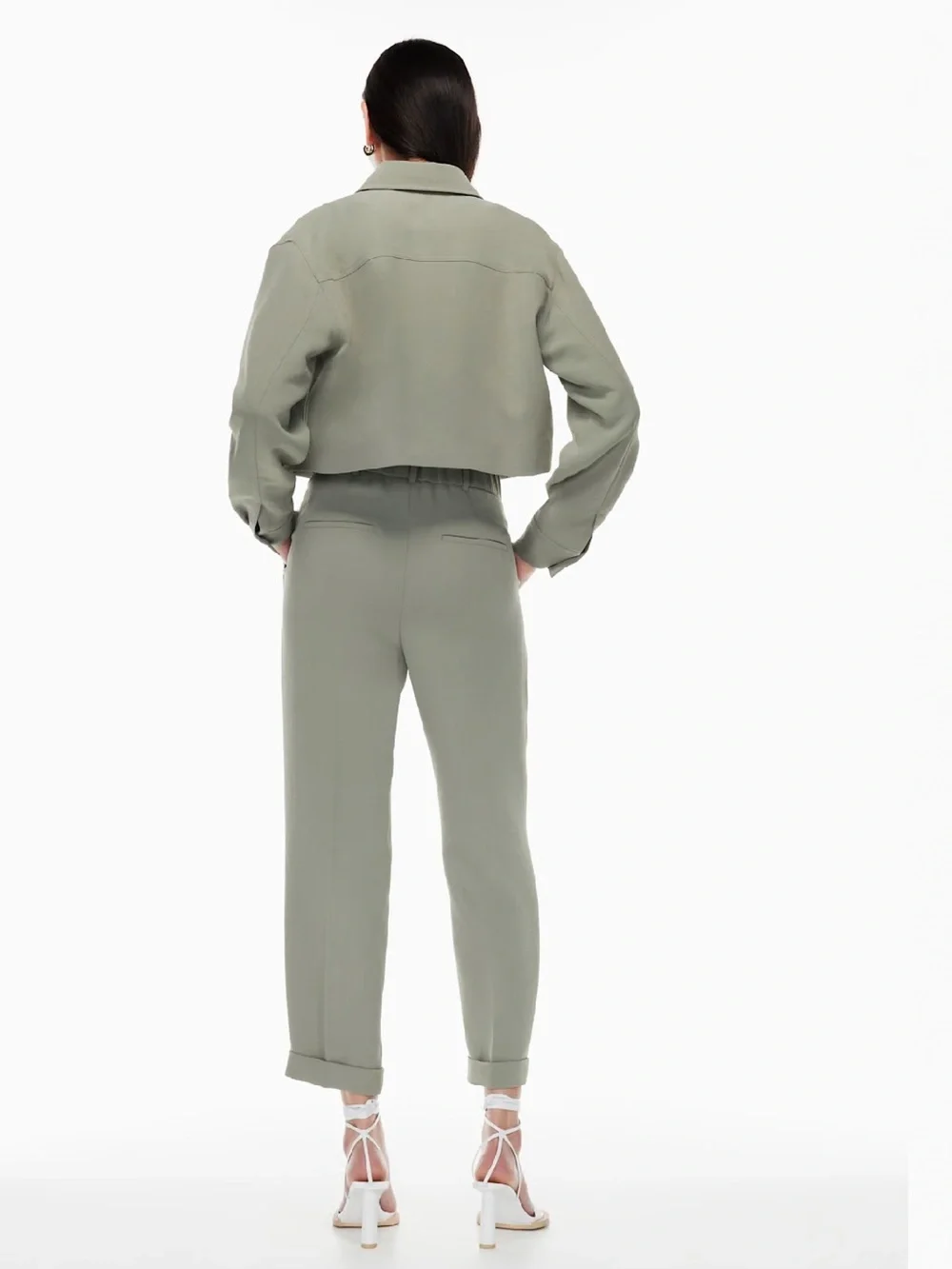 Aritzia Wilfred Dashwood Green Grey Pants - Picture 4 of 12